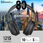 WorWoder Wireless Over-Ear Headphones with Deep Bass