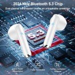 Bluetooth 5.3 Wireless Earbuds with Noise Cancelling
