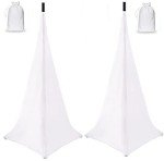 Universal DJ Speaker Stand Cover - Two Pack White