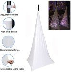 Universal DJ Speaker Stand Cover - Two Pack White