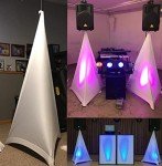 Universal DJ Speaker Stand Cover - Two Pack White