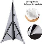 Universal DJ Speaker Stand Cover - Two Pack White