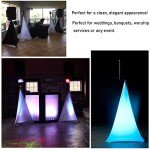 Universal DJ Speaker Stand Cover - Two Pack White