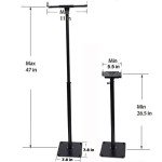Adjustable Height DJ Speaker Stand Mount - 26.5" to 47