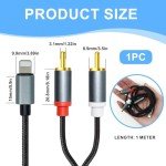 RCA Aux Cable for iPhone, iPad, iPod