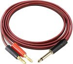 1/4 TS to Dual Banana Plug Audio Cable