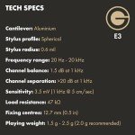 Goldring E3 High-Output Phono Cartridge for Turntables