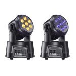 2-Pack RGBW 70W DJ Moving Head Lights