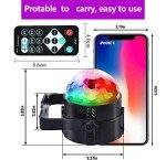 2-Pack Remote Control Sound Activated Party Lights