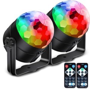 Disco Ball Lights with Remote Control – 2 Pack