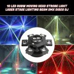 10-Head RGBW Disco Lights with DMX Control