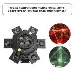 10-Head RGBW Disco Lights with DMX Control