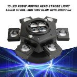 10-Head RGBW Disco Lights with DMX Control