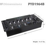 Pyle 6-Channel Bluetooth DJ Mixer with LED Lights