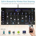 Pyle 6-Channel Bluetooth DJ Mixer with LED Lights