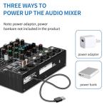 Depusheng M6 Portable Bluetooth DJ Mixer 6-Channel