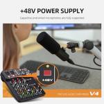 D Debra V4 4-Channel DJ Mixer with Bluetooth