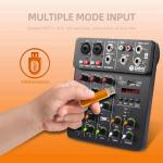 D Debra V4 4-Channel DJ Mixer with Bluetooth