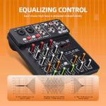 D Debra V4 4-Channel DJ Mixer with Bluetooth