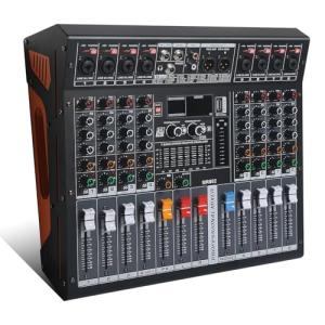 8-Channel DJ Mixer with Amplifier and Effects