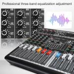 8-Channel DJ Mixer with Amplifier and Effects