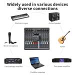 8-Channel DJ Mixer with Amplifier and Effects