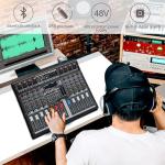 8-Channel DJ Mixer with Amplifier and Effects