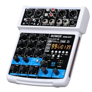 BOMGE-04F 4-Channel DJ Mixer with Bluetooth and Effects