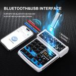 BOMGE-04F 4-Channel DJ Mixer with Bluetooth and Effects