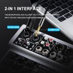 BOMGE-04F 4-Channel DJ Mixer with Bluetooth and Effects