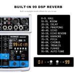 BOMGE-04F 4-Channel DJ Mixer with Bluetooth and Effects