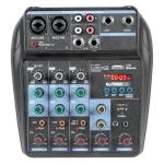 4-Channel DJ Audio Mixer with USB Interface