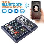 4-Channel Audio Mixer with USB and FX Effects