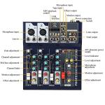 4-Channel Audio Mixer with USB and FX Effects