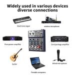 4-Channel Audio Mixer with USB and FX Effects