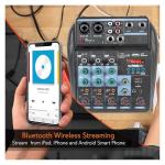 4-Channel DJ Audio Mixer with USB Interface