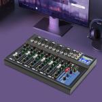Bluetooth Portable 7-Channel DJ Mixer Console