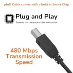 USB B Cable for DJ Controllers and Keyboards 1m