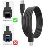 USB B Cable for DJ Controllers and Keyboards 1m