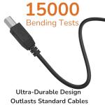 USB B Cable for DJ Controllers and Keyboards 1m