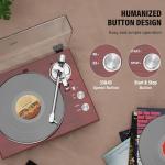 Bluetooth Belt-Drive Vinyl Record Player Turntable