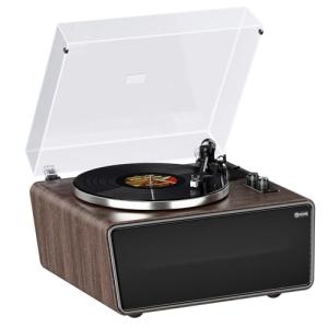 Bluetooth Vinyl Turntable with Built-In Speakers