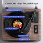 Bluetooth Vinyl Turntable with Built-In Speakers