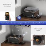 Bluetooth Vinyl Turntable with Built-In Speakers