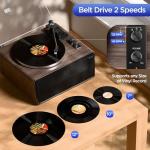 Bluetooth Vinyl Turntable with Built-In Speakers