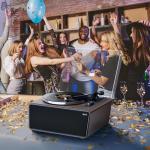 Bluetooth Vinyl Turntable with Built-In Speakers