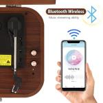 VOKSUN Portable Bluetooth Vinyl Turntable with Speakers