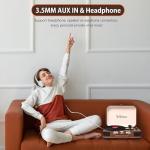 VOKSUN Portable Bluetooth Vinyl Turntable with Speakers