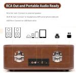 VOKSUN Portable Bluetooth Vinyl Turntable with Speakers