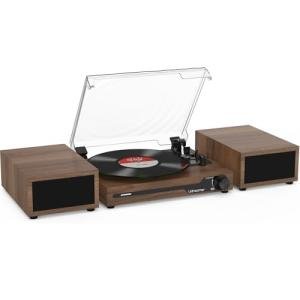 Udreamer Bluetooth Vintage Record Player with Speakers